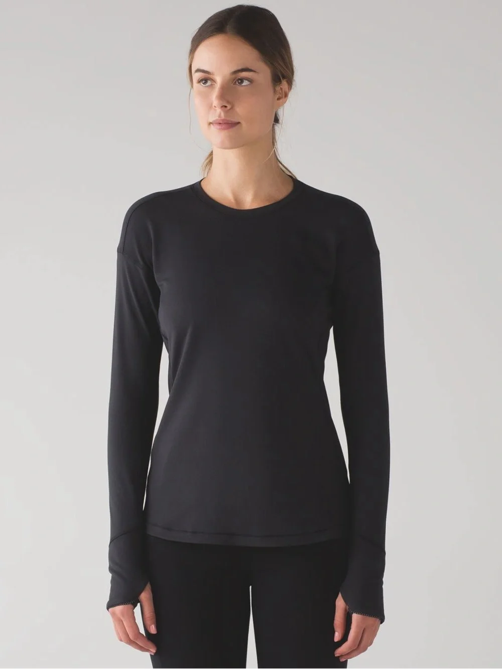 Lululemon outrun long sleeve Women's Black Long-Sleeve Crewneck Top